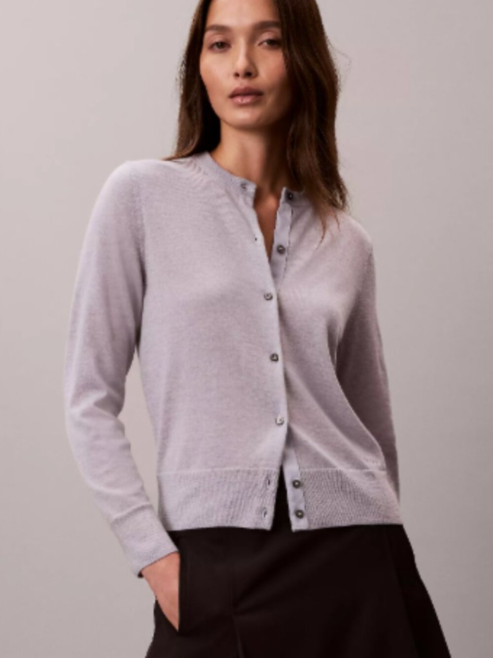 Calvin Klein Jeans Button-Front Cardigan — Light Blue — Size S — Worn Once